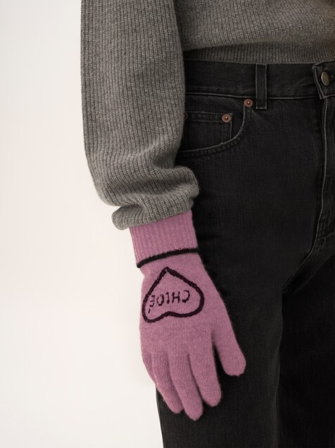 Guantes Chlo&eacute; Encoeur de lana y cachemira