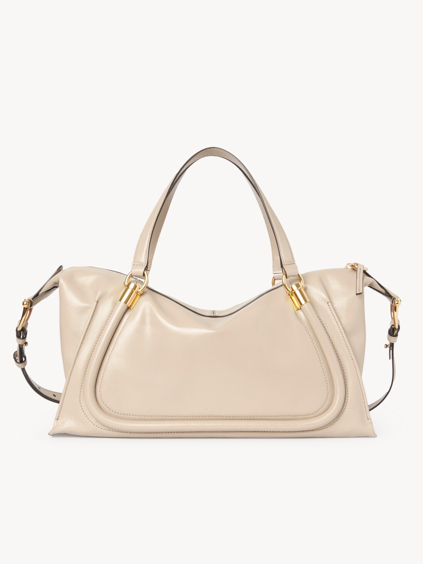 シャイニーレザー製Paraty 24バッグ Sweet Beige - Chloé