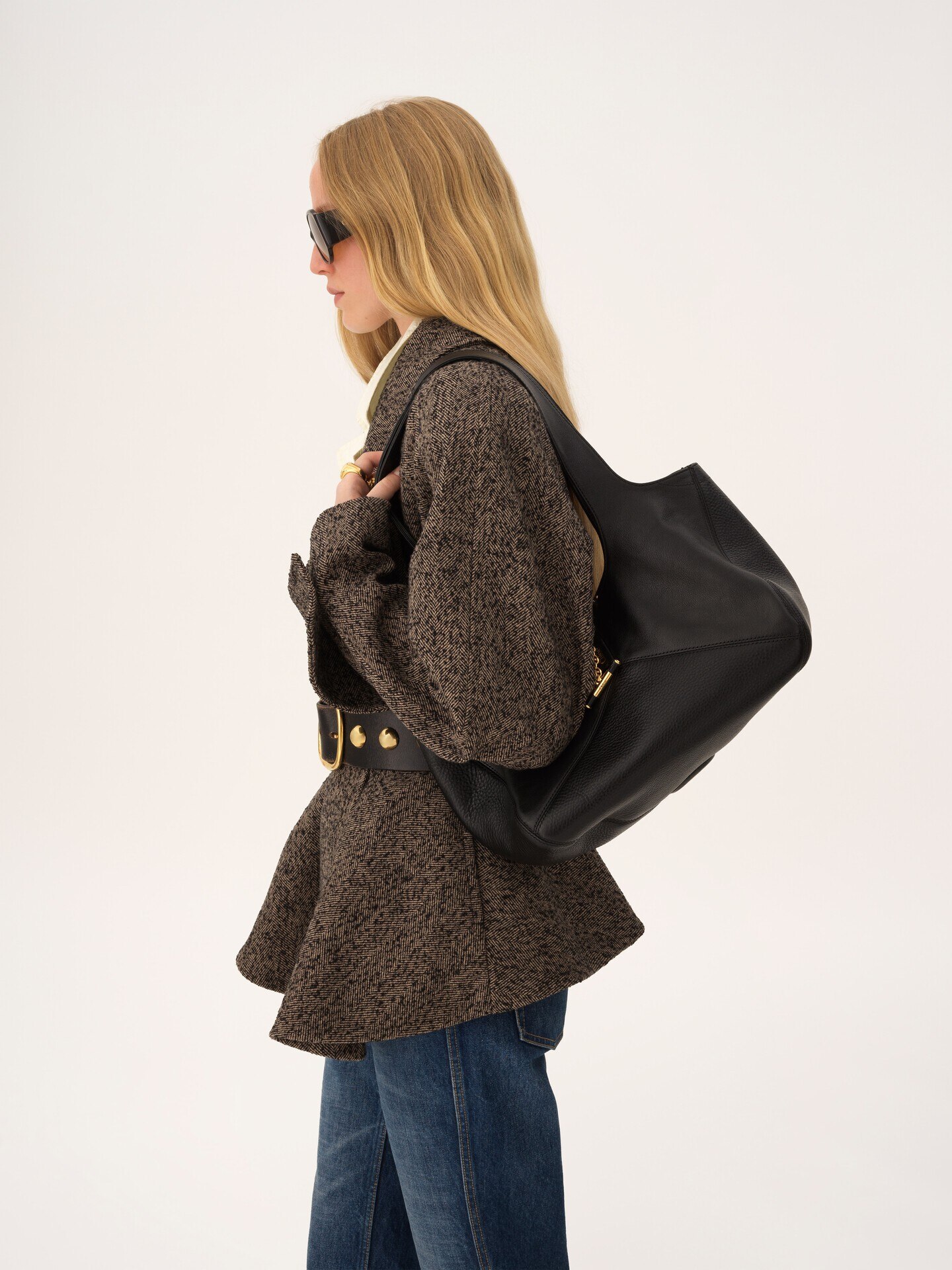 Sac cabas east-west Chlo&eacute; Balloon en cuir grain&eacute; - 3