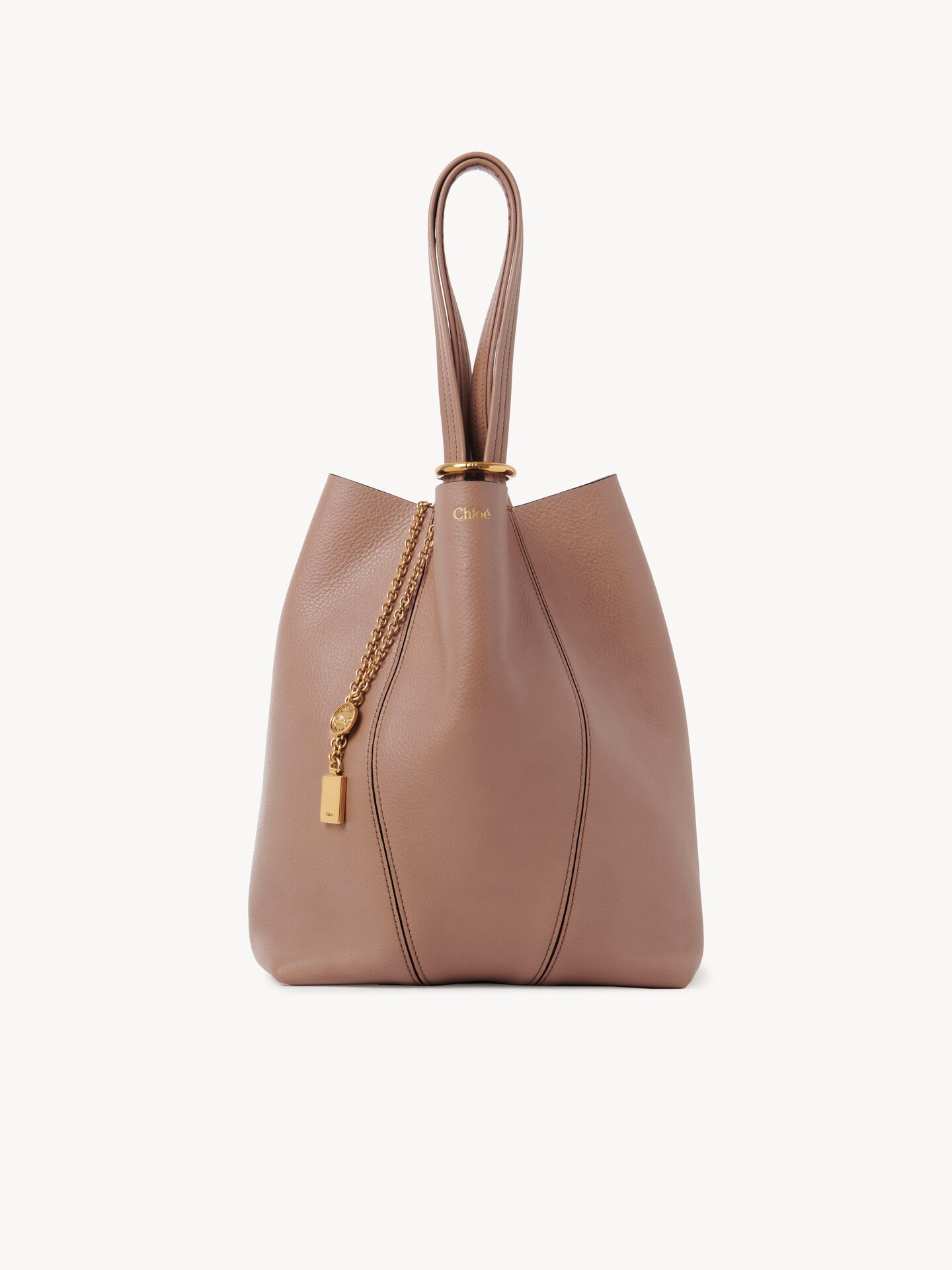 Chlo&eacute; Spin tote bag in grained leather - 2
