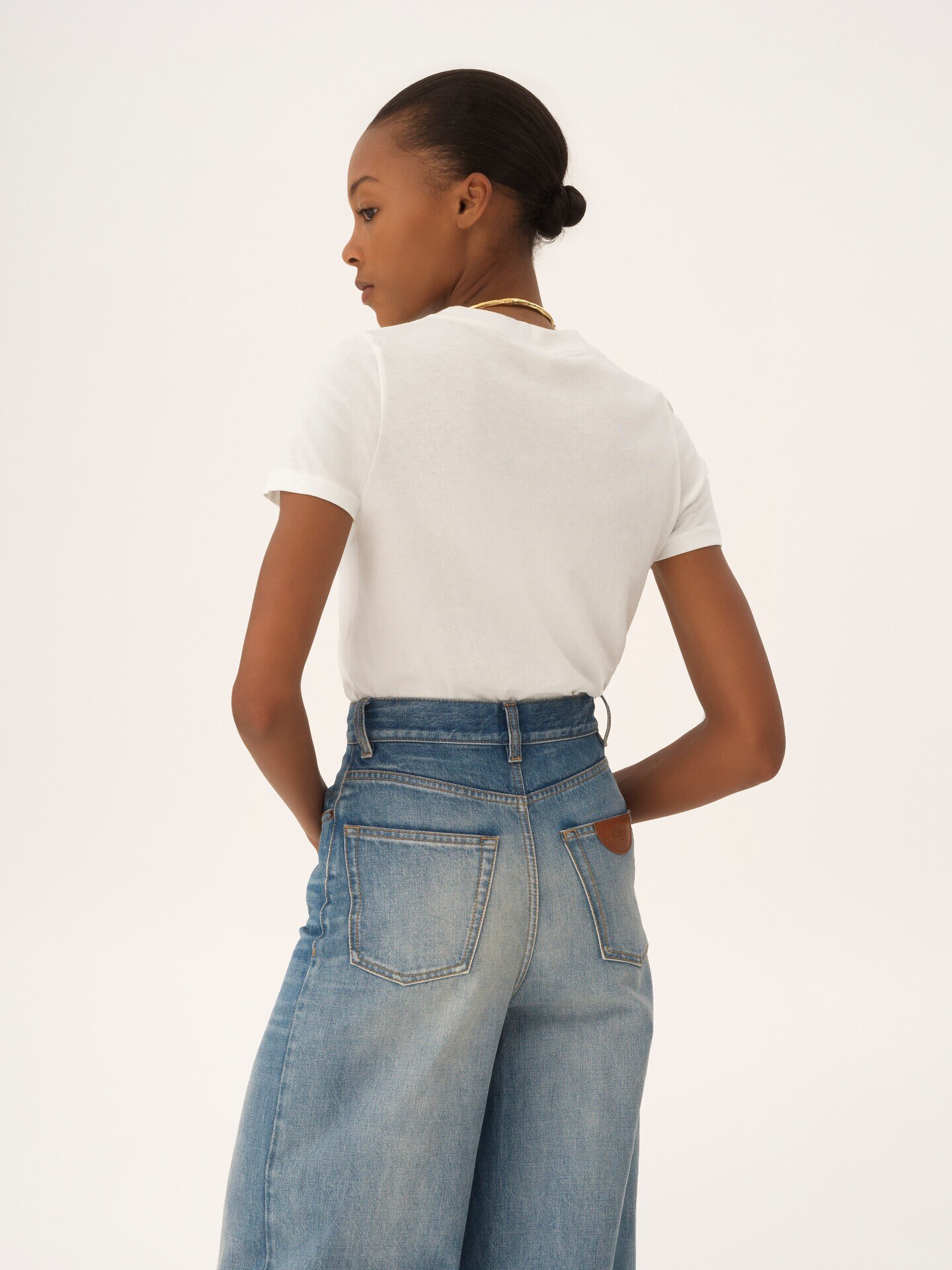 T-shirt ajust&eacute; en jersey de coton &agrave; logo - 5