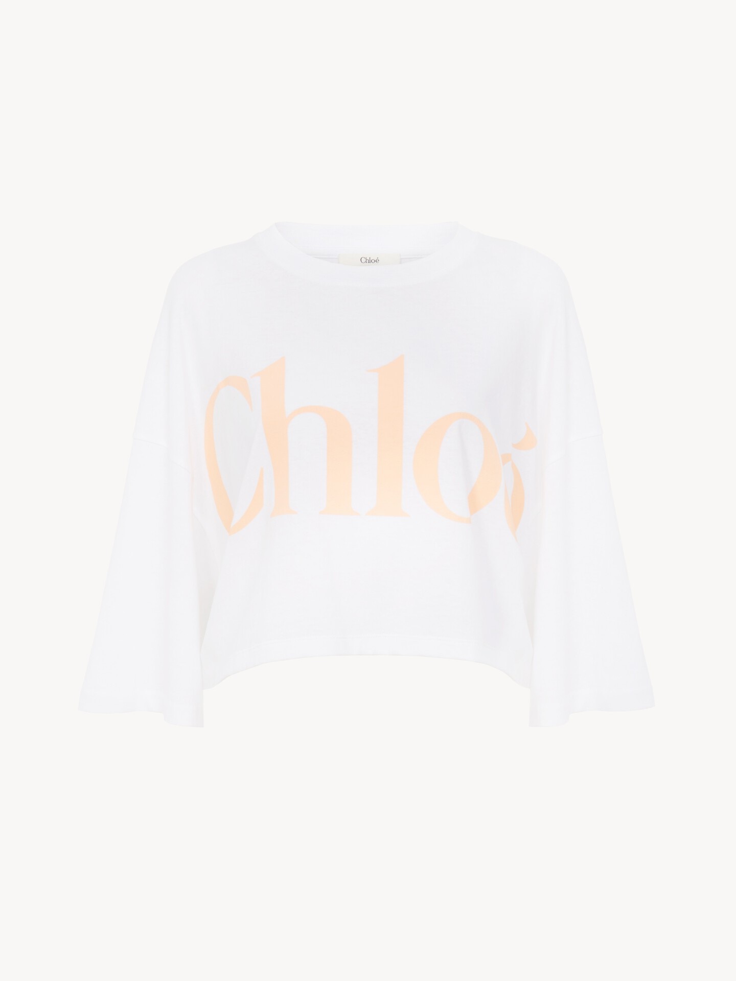 T-shirt court oversize en jersey de coton &agrave; logo - 1