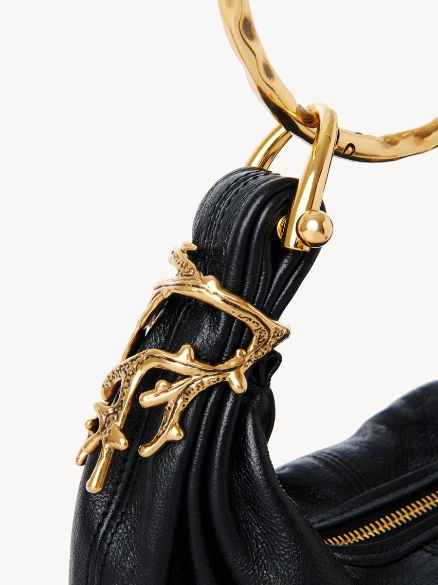 Mini Bracelet Hobo bag in grained leather - 7