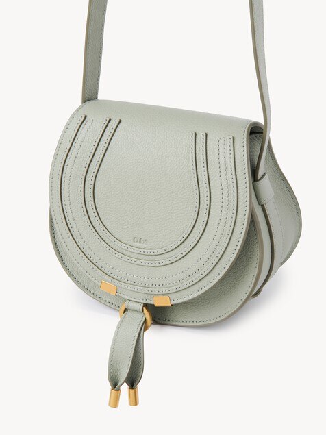 Small Marcie saddle bag in grained leather