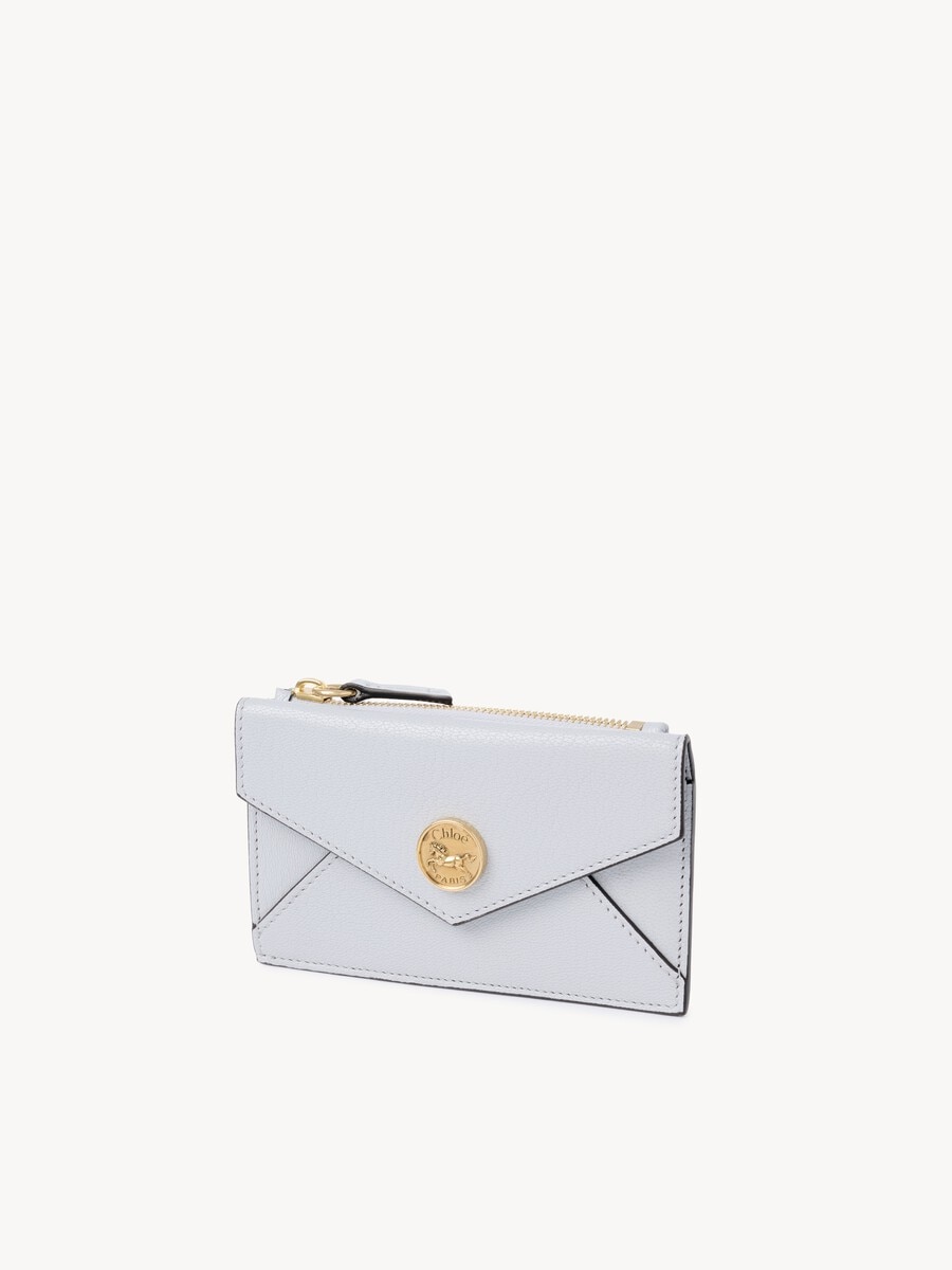 Small Envelope purse with card slots in grained leather - 2