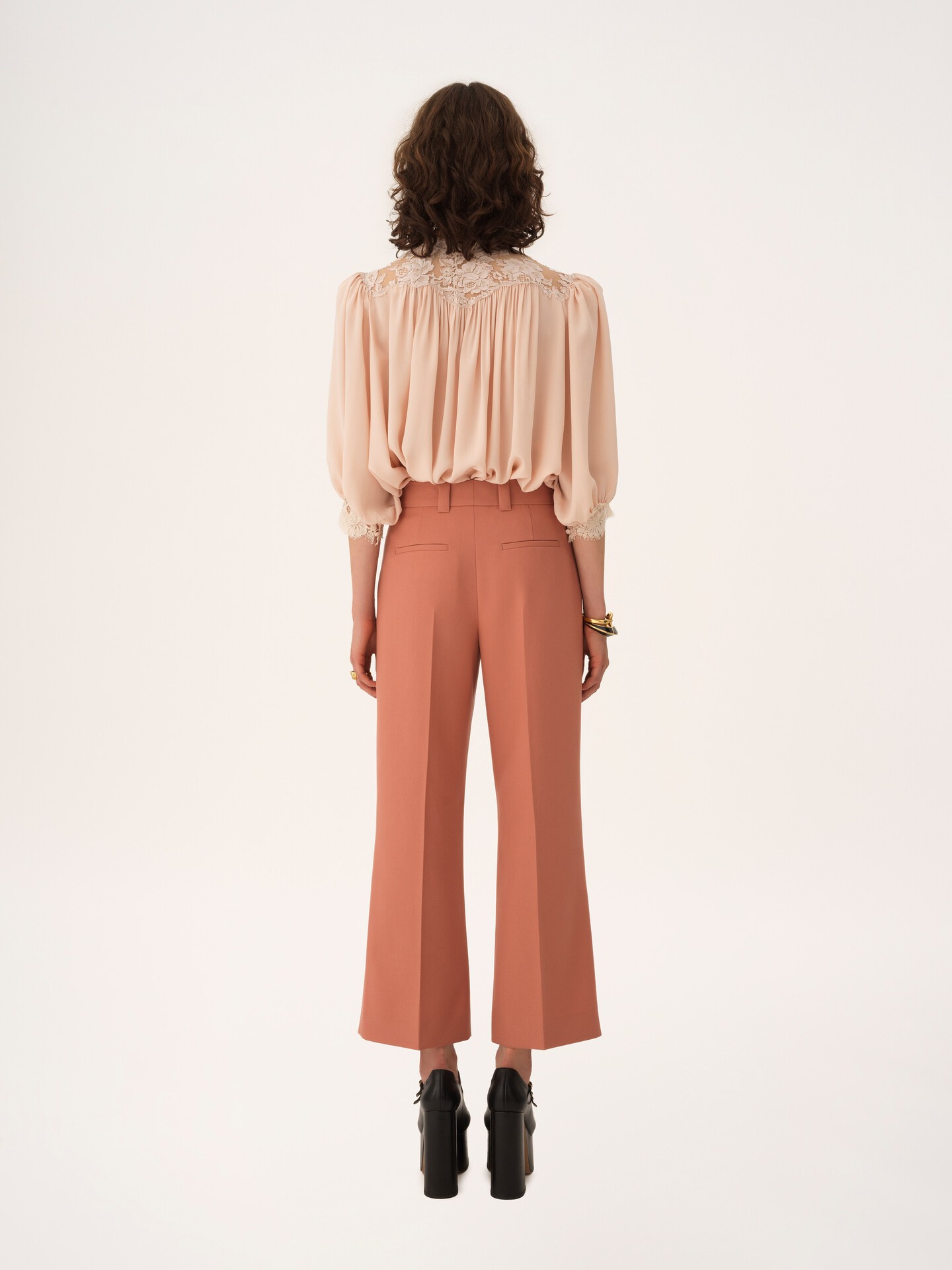 Flared bootcut pants in wool gabardine - 6