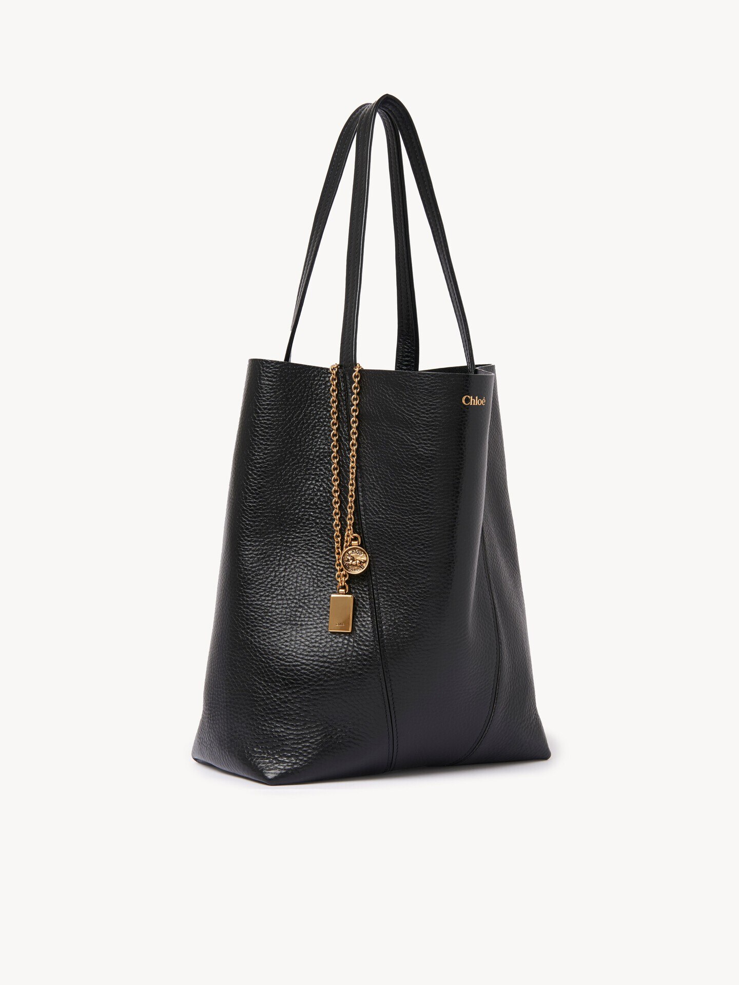 Sac cabas Chlo&eacute; Spin en cuir grain&eacute; - 6