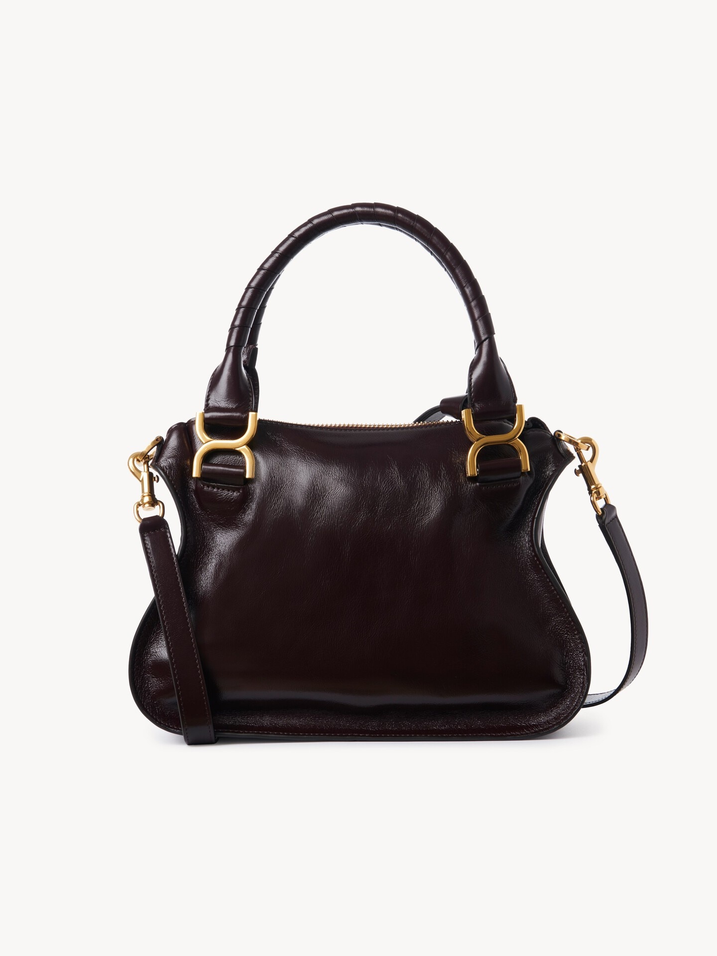 Kleine Marcie Tasche aus gl&auml;nzendem Leder - 6