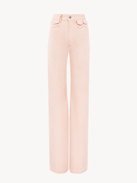 High-rise flare jeans in denim