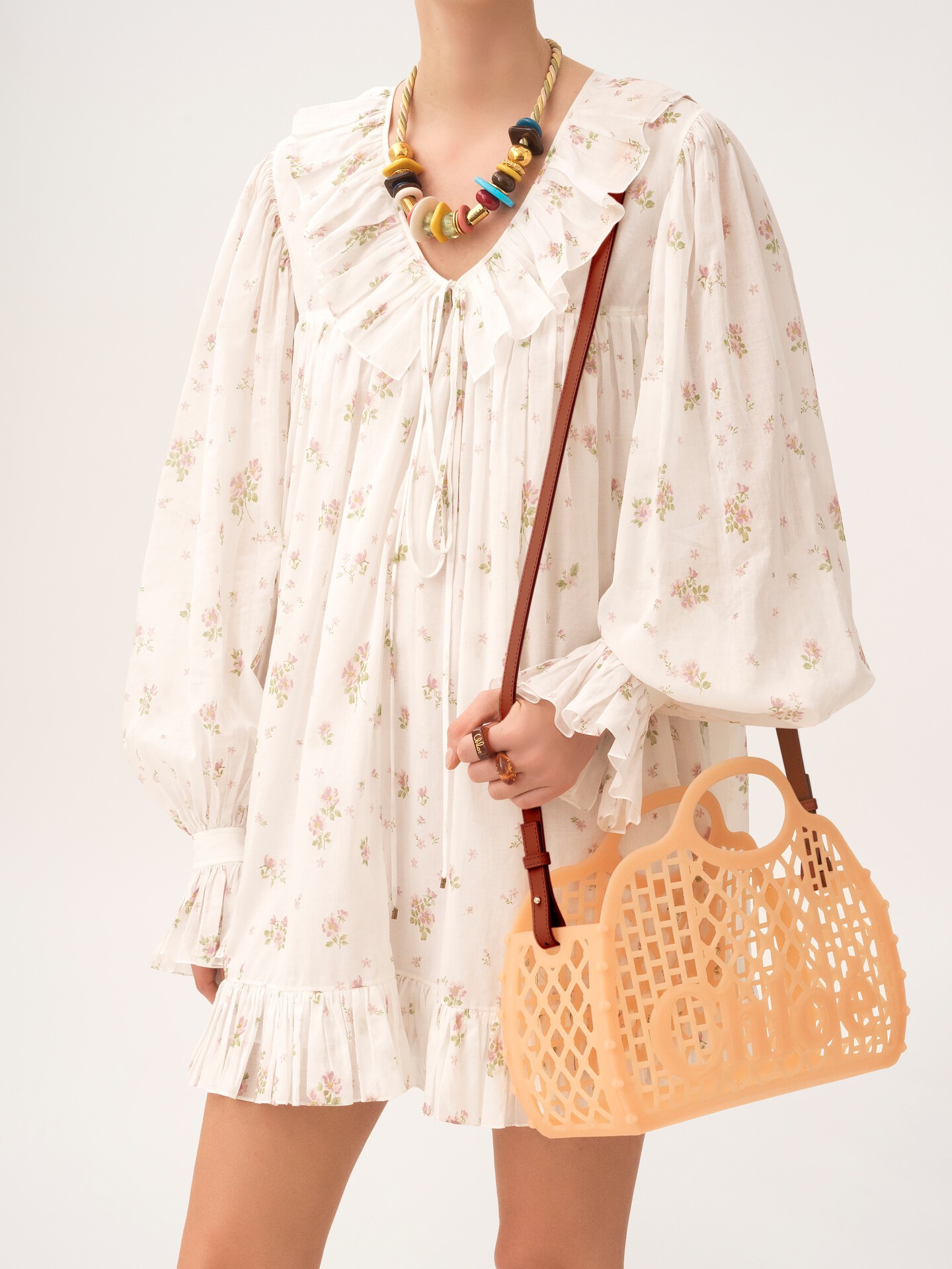 Chlo&eacute; Cage tote bag in jelly - 3