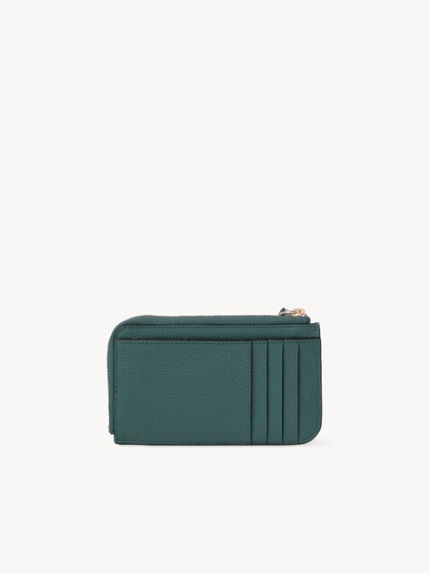 Alphabet wallet in grained leather