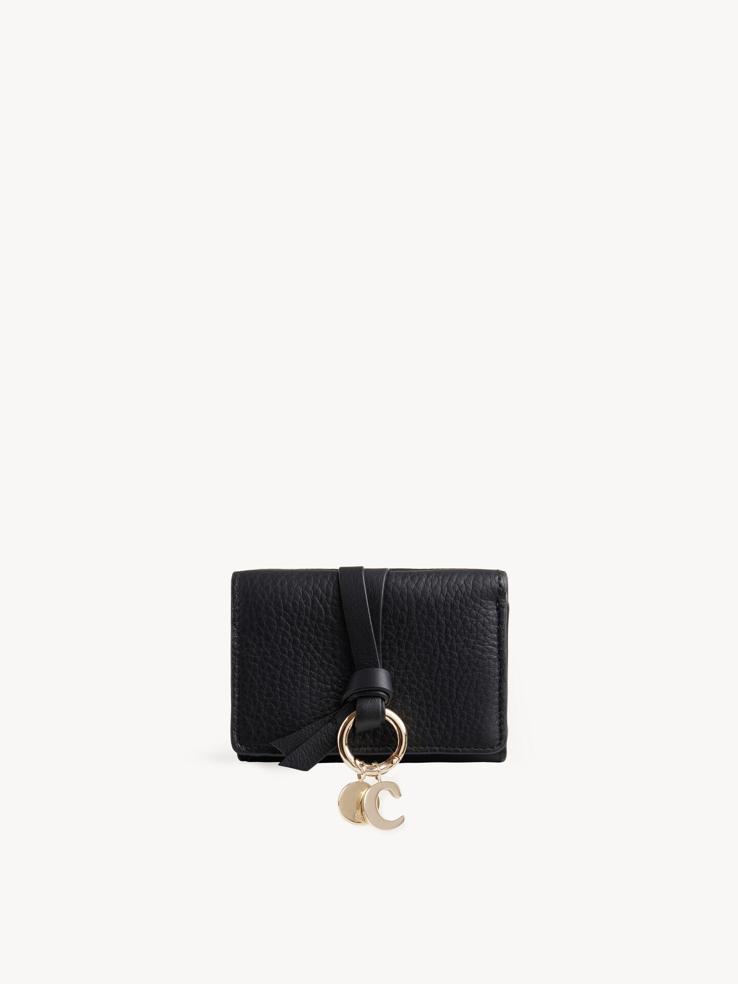 Mini Alphabet tri-fold in grained leather - 1.0
