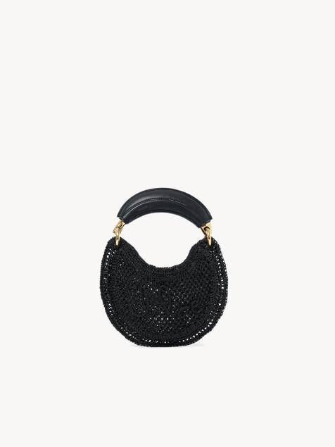 Mini Summer Banana hobo bag in glitter crochet