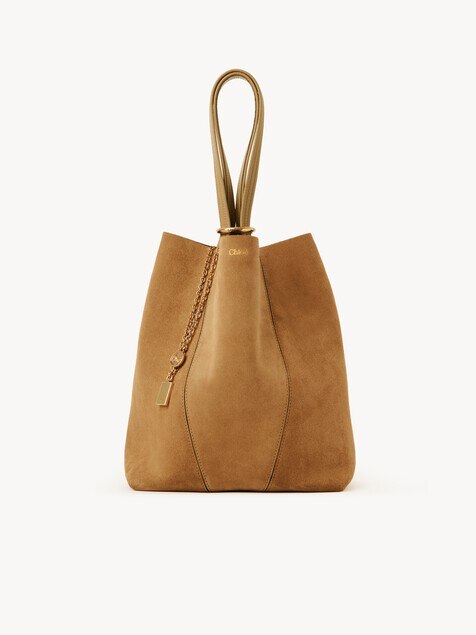 Chlo&eacute; Spin tote bag in suede leather
