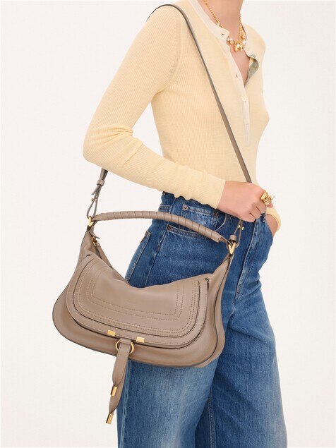 Small Marcie shoulder bag in soft leather