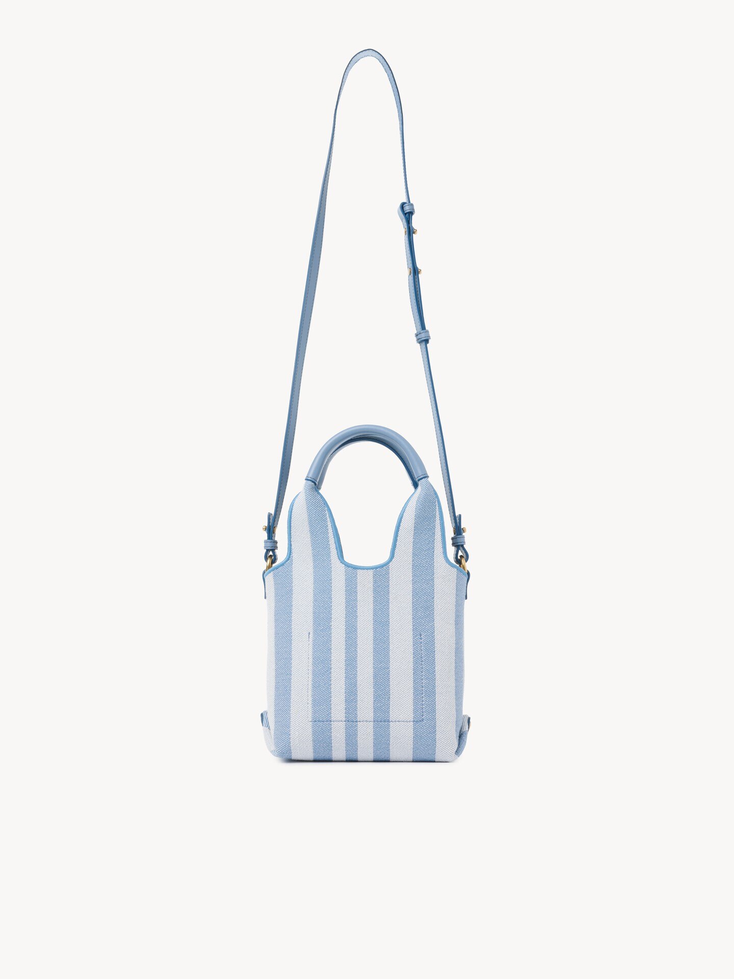 Mini Chlo&eacute; Stripy tote bag in jacquard - 4.0
