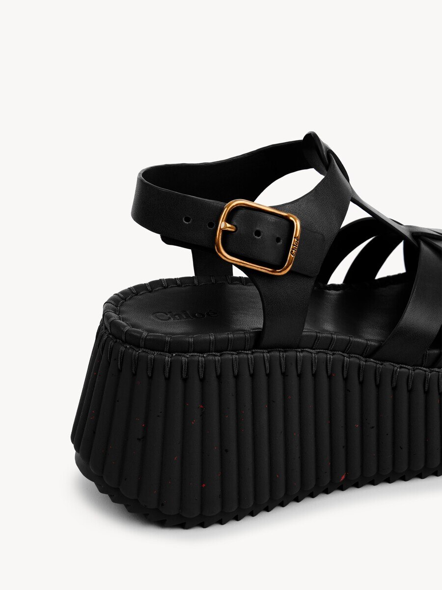 Nama wedge sandal Black - Chloé