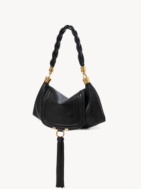 Bolso hobo Marcie Foulard peque&ntilde;o de cuero suave