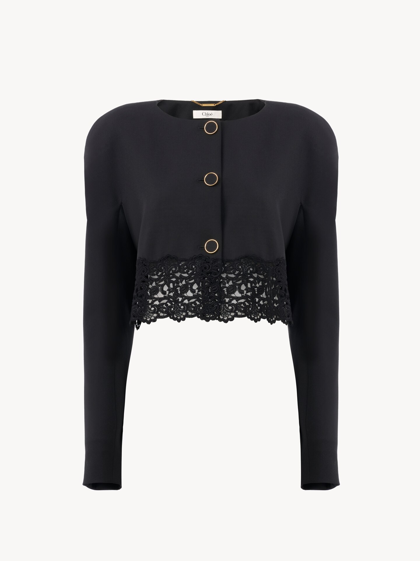 Thin-strap lingerie top in cr&ecirc;pe de chine - 1
