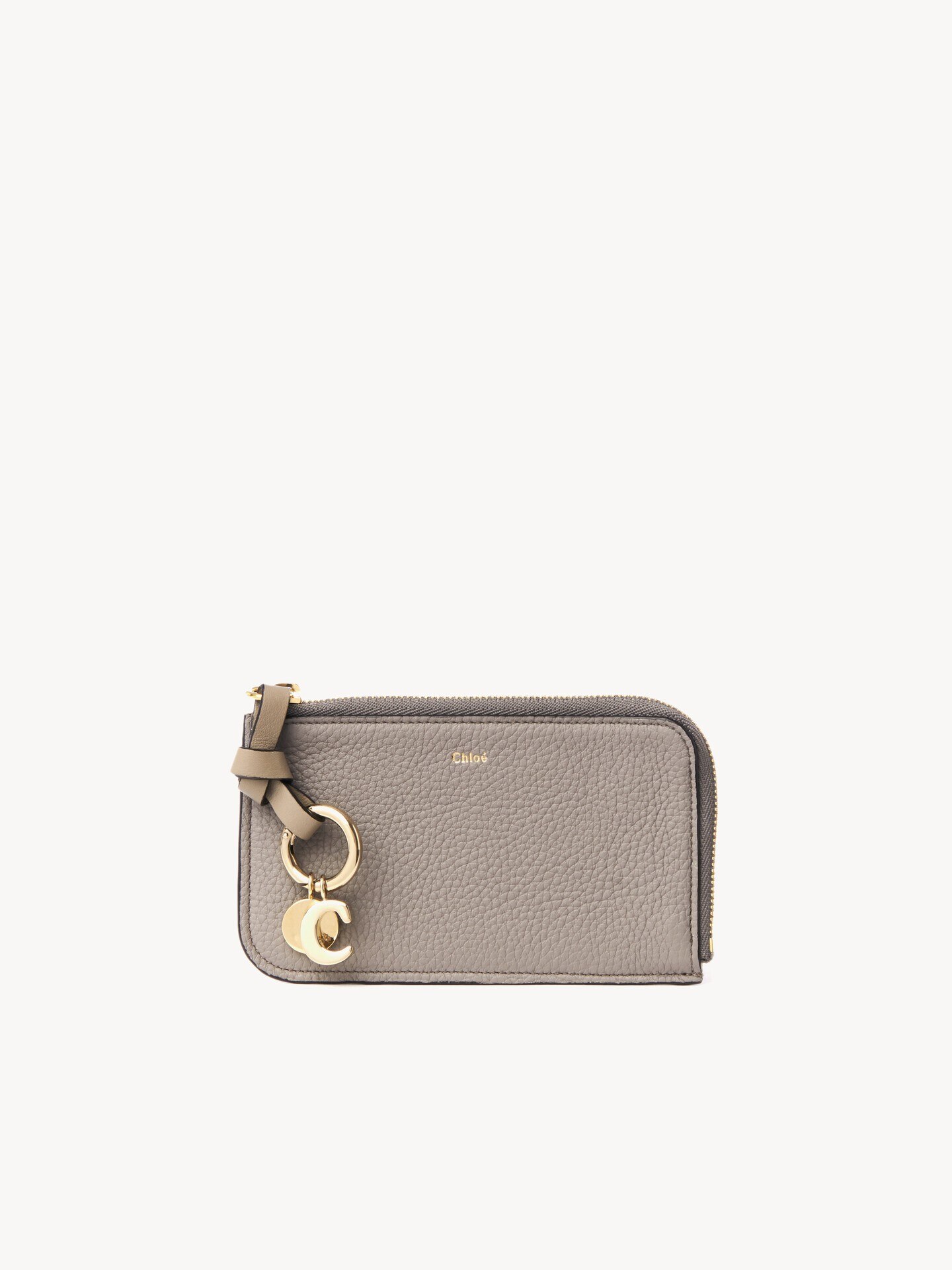 グレインレザー製Alphabetウォレット Cashmere Grey - Chloé