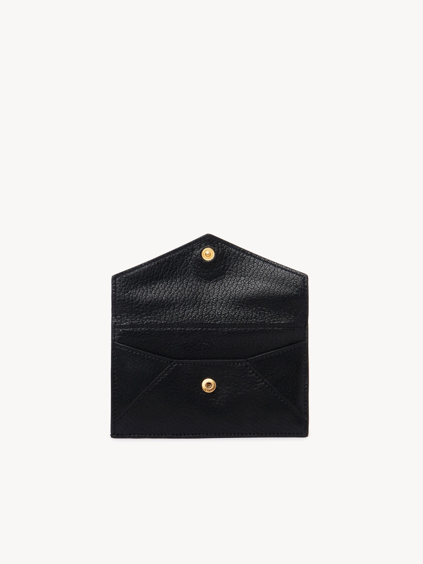 Small Envelope purse with card slots in grained leather - 4.0