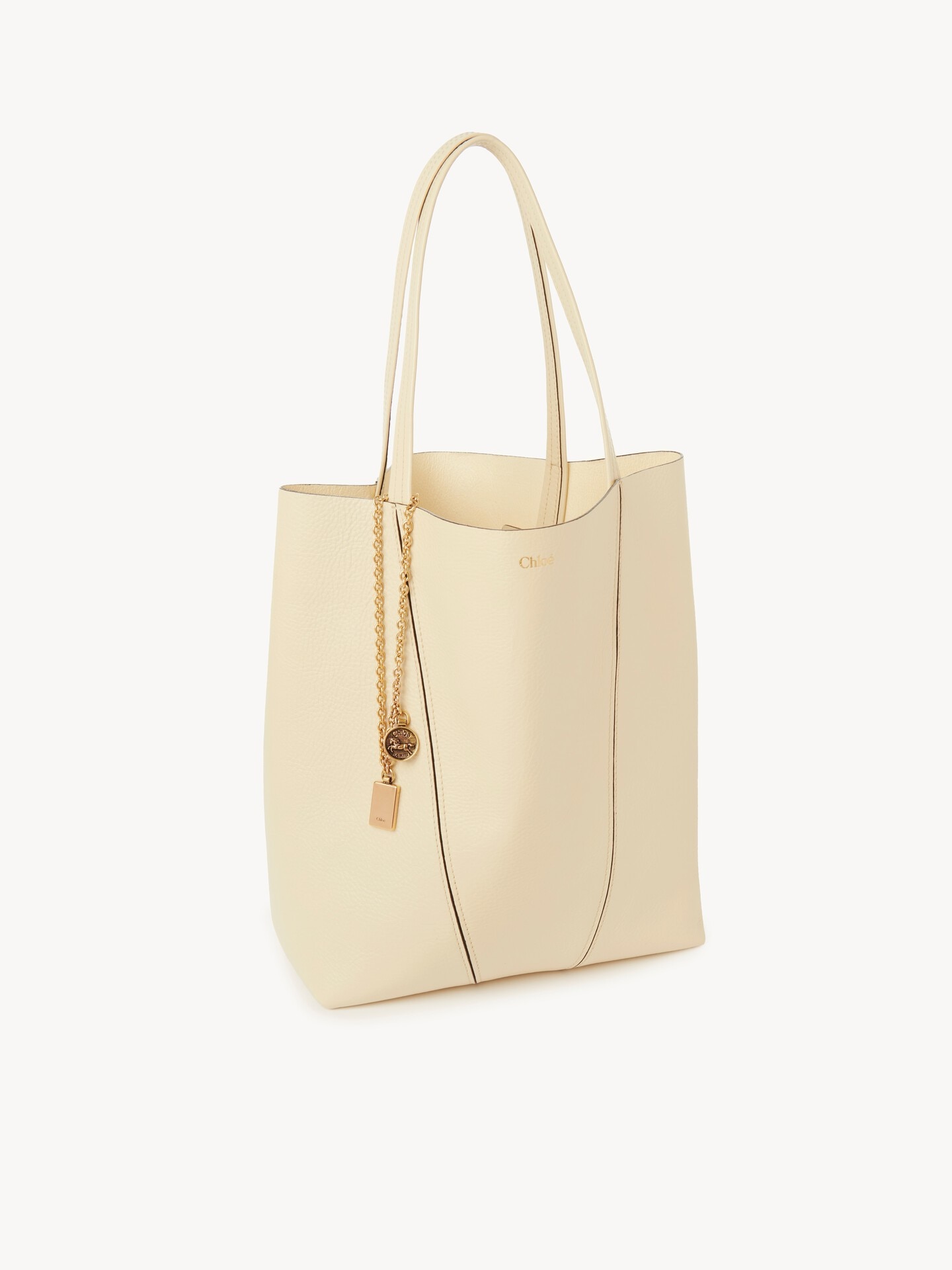 Chlo&eacute; Spin tote bag in grained leather - 4.0
