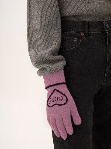 Gants Chlo&eacute; Encoeur en laine et cachemire
