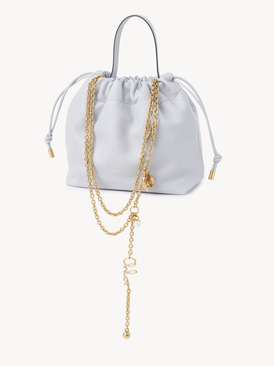 Small Chlo&eacute; Icons shoulder bag with chain in soft leather - 4