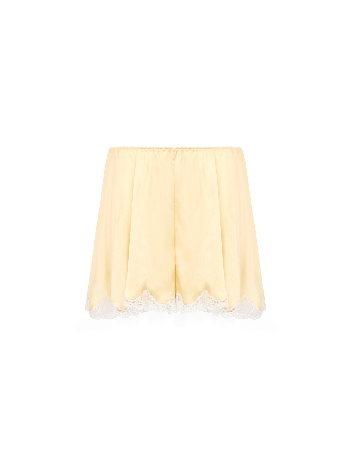 Chloé Fluid shorts in washed silk satin & lace