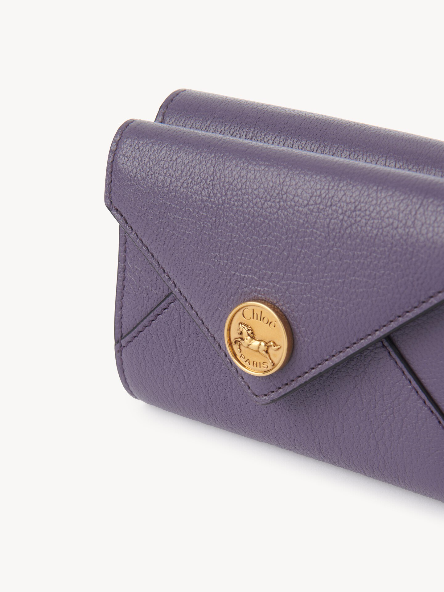 Petit portefeuille &agrave; trois volets Envelope en cuir grain&eacute; - 6