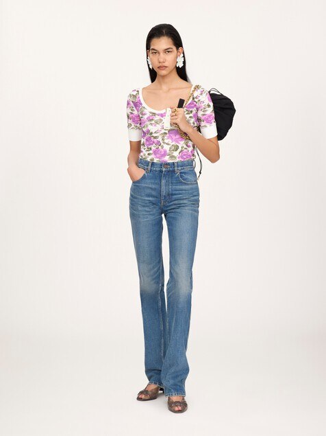 Straight jeans in denim