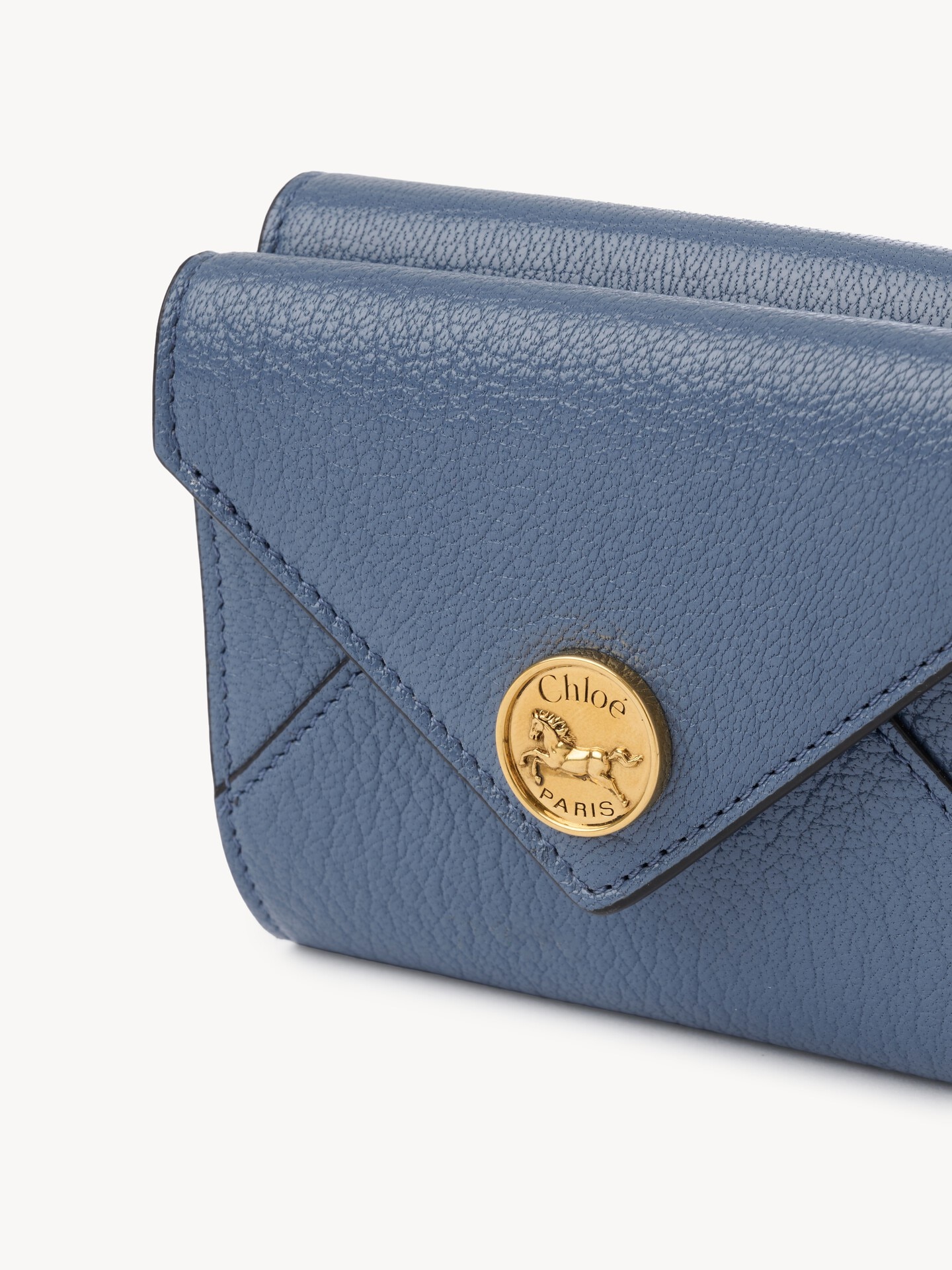 Small Envelope tri-fold in grained leather - 5.0