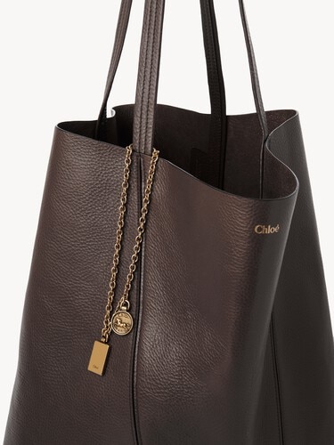 Bolso tote Chlo&eacute; Spin grande de cuero granulado - 6