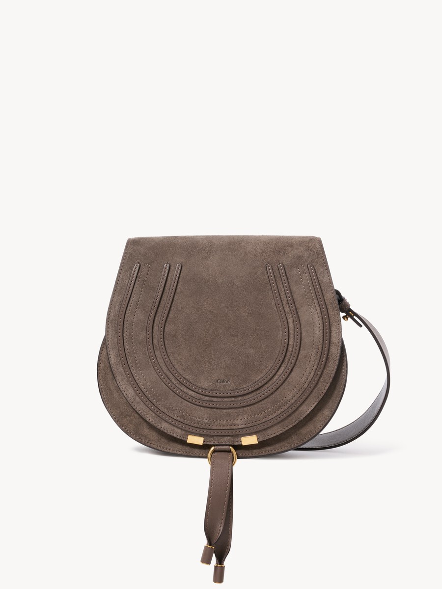 Marcie saddle bag in suede leather - 2