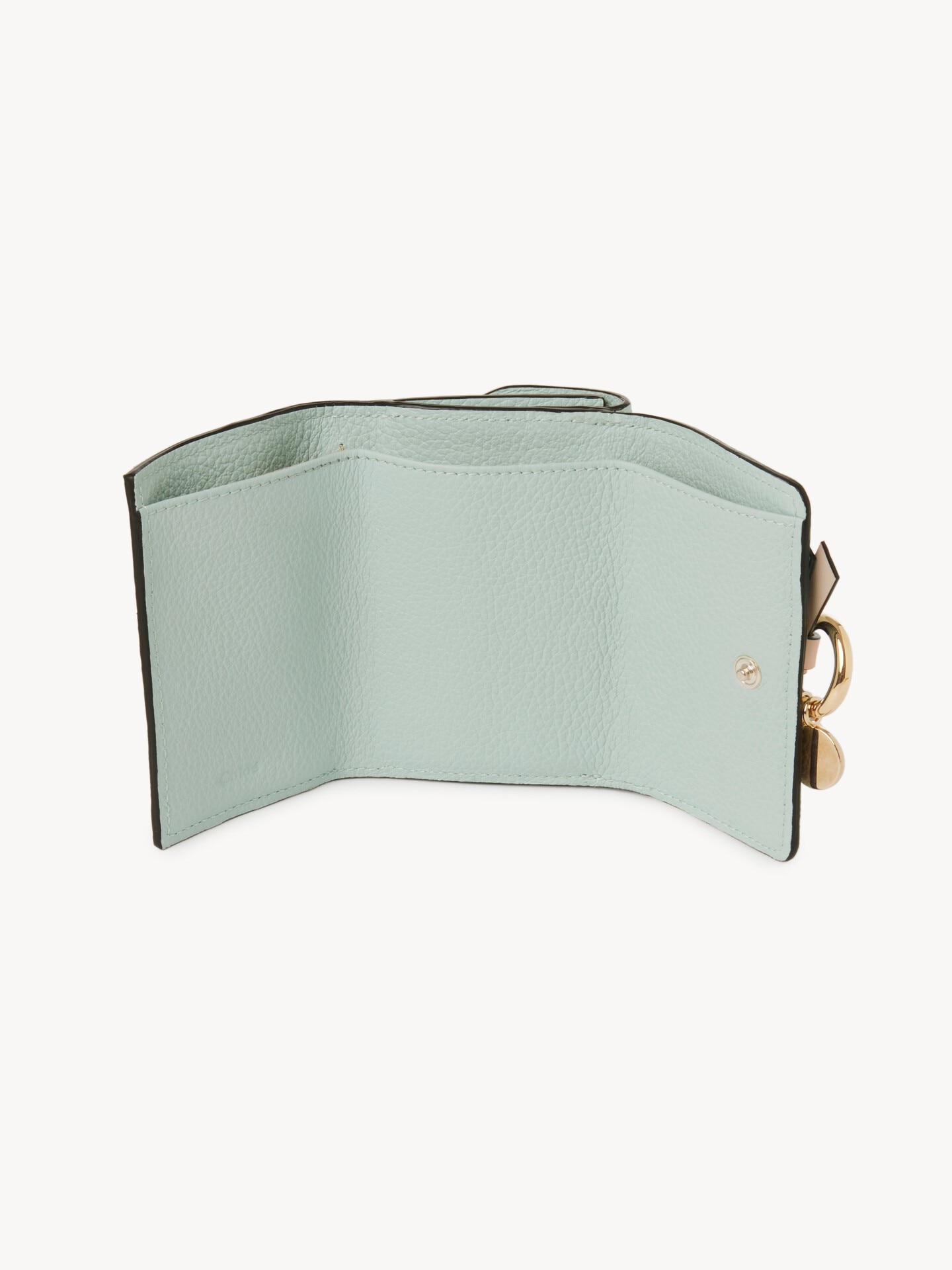 Mini Alphabet tri-fold in grained leather - 4