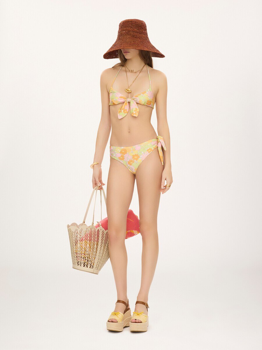 Bikinihose mit sonnengebleichtem Blumenprint - 3