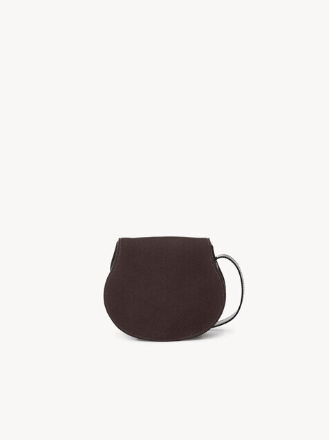 Small Marcie saddle bag in suede leather