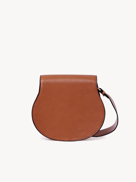 Marcie saddle bag in shiny leather