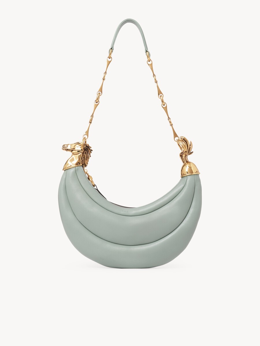Bolso de hombro Chain Horse de cuero granulado - 1
