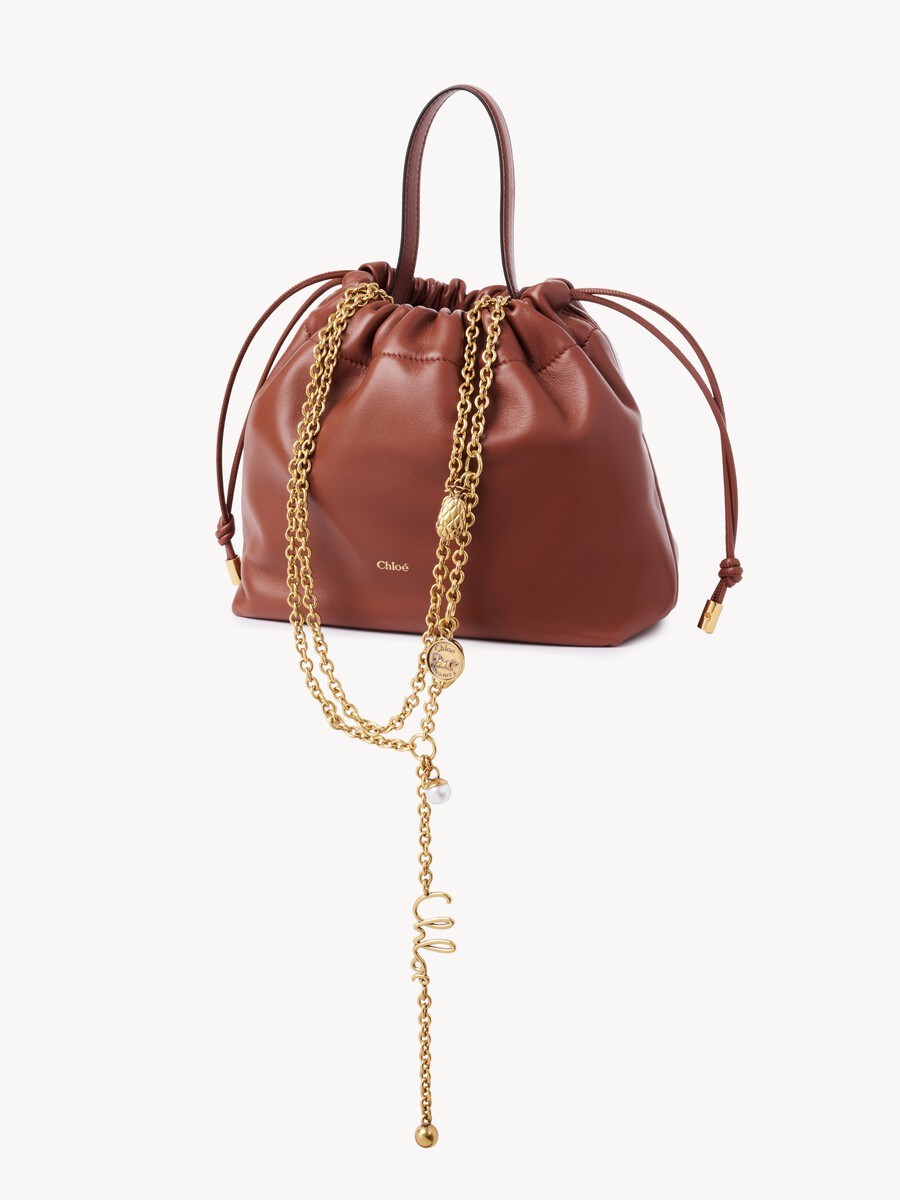 Small Chlo&eacute; Icons shoulder bag with chain in soft leather - 3