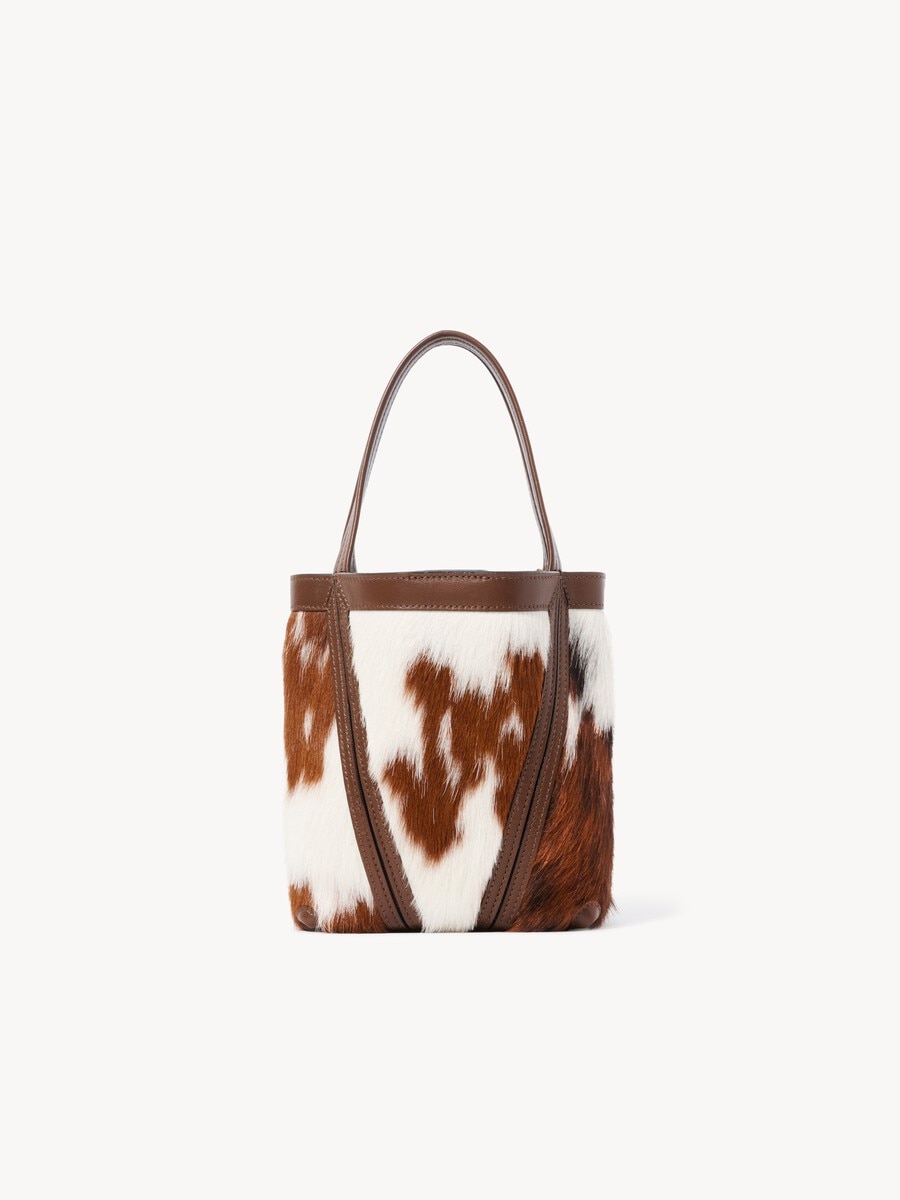 Small Chlo&eacute; Spin tote bag in hair-on leather - 6