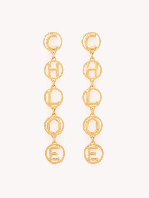 The Chlo&eacute; Script earrings