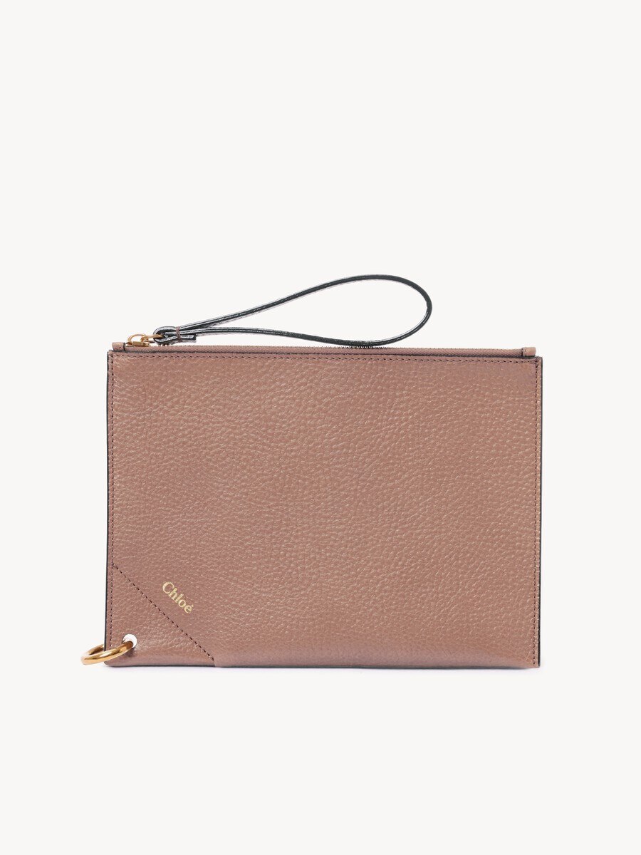 Chlo&eacute; Spin zipped pouch in grained leather - 2