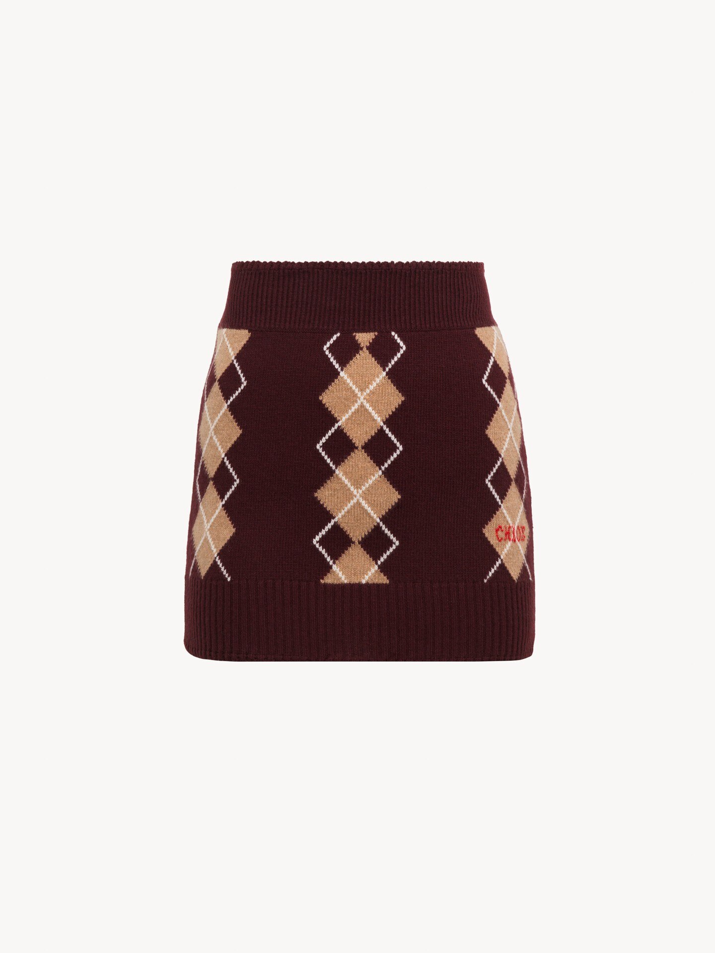 Fitted mini skirt in a wool & cashmere knit - 2