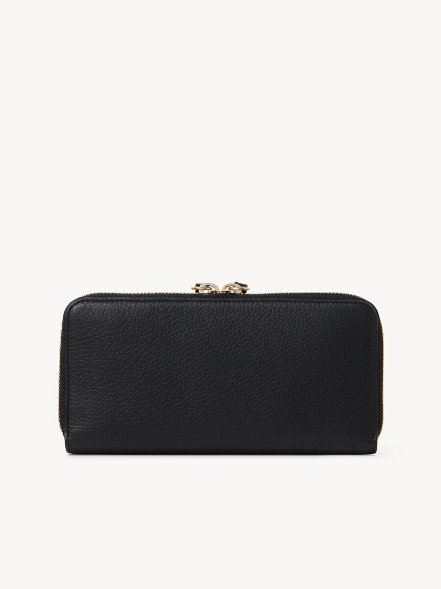Cartera larga con cremallera Alphabet de cuero granulado - 2