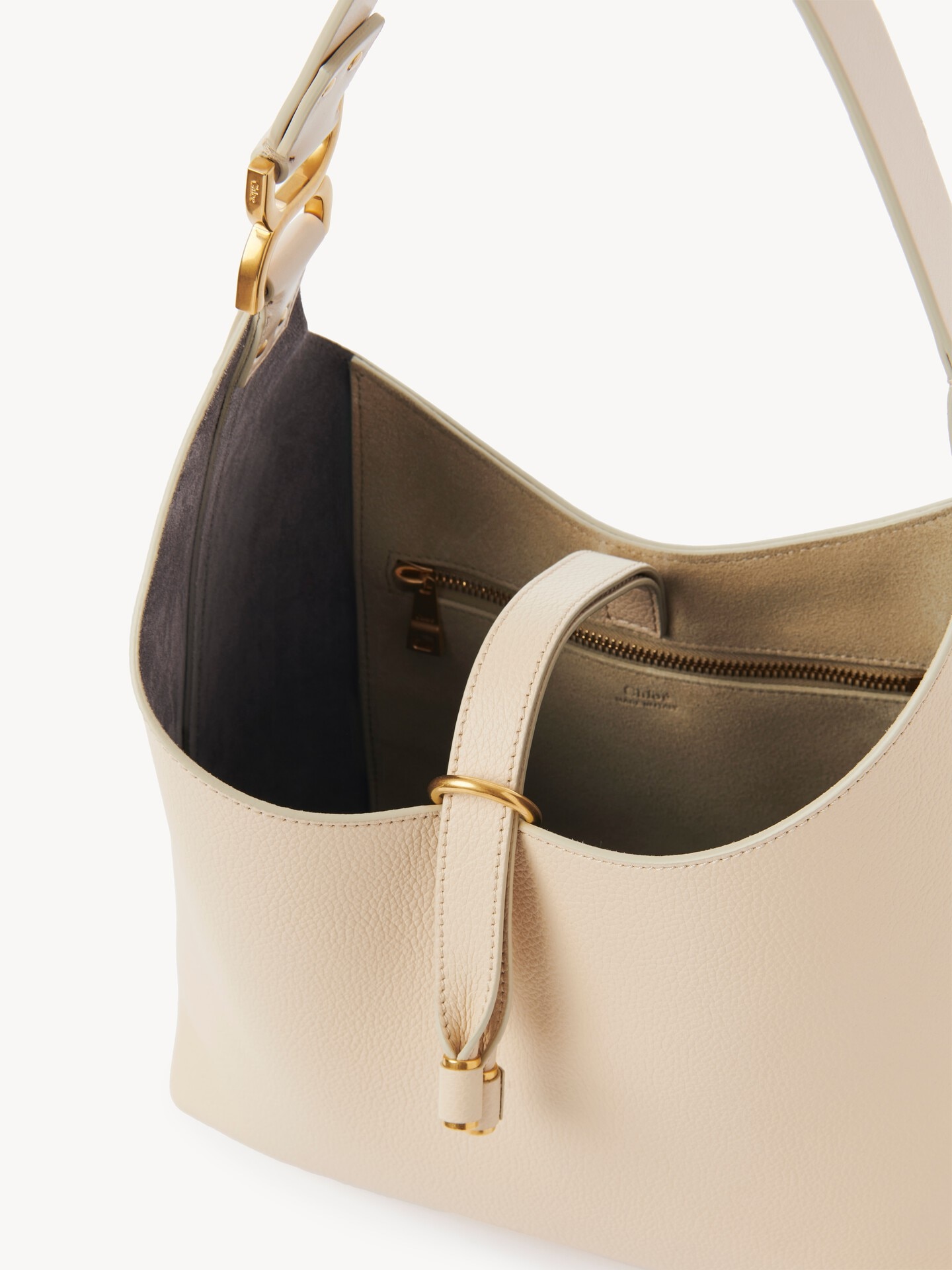 Bolso hobo peque&ntilde;o Marcie de cuero granulado - 6