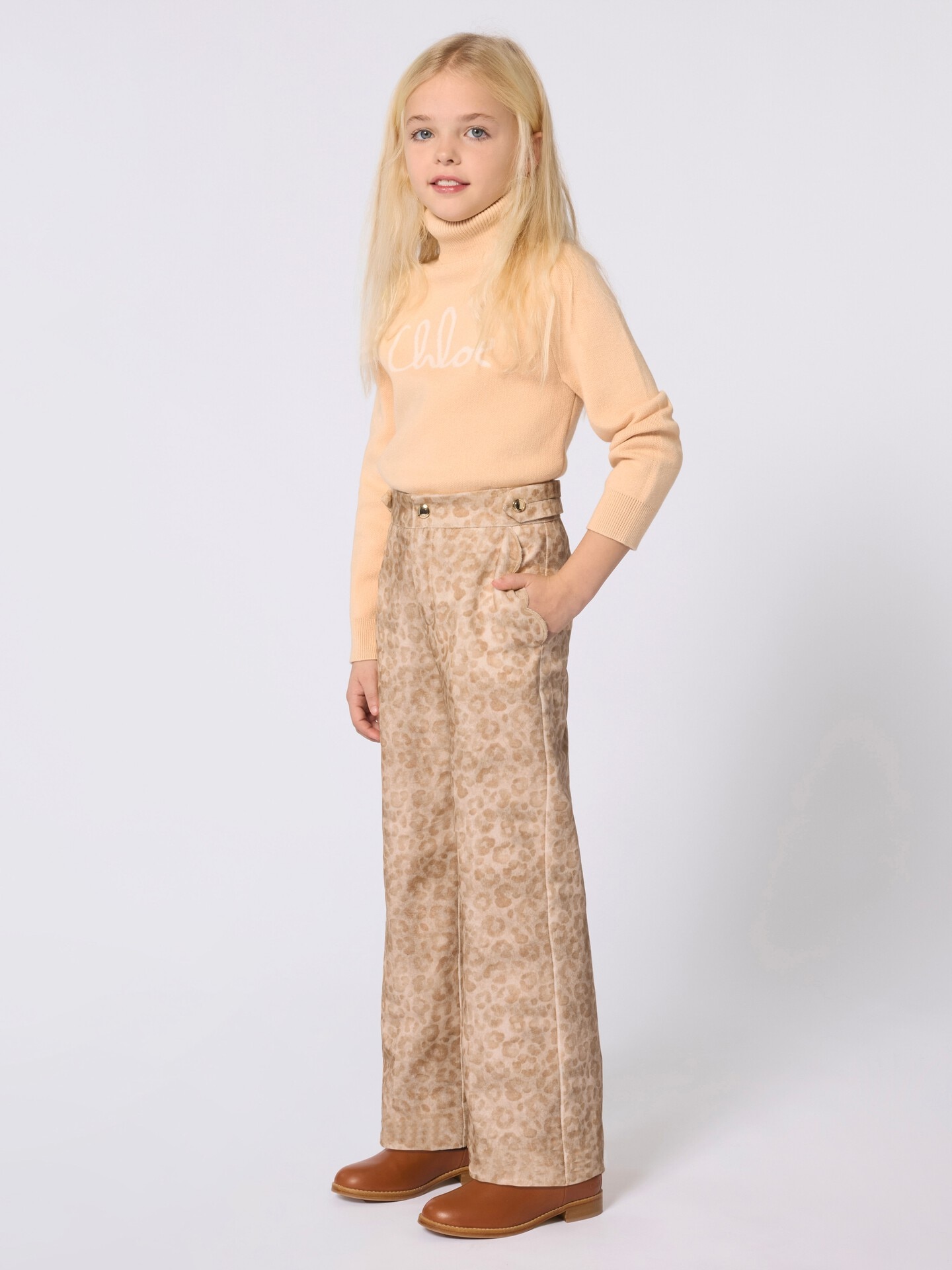 Kids' leopard-print pants - 5