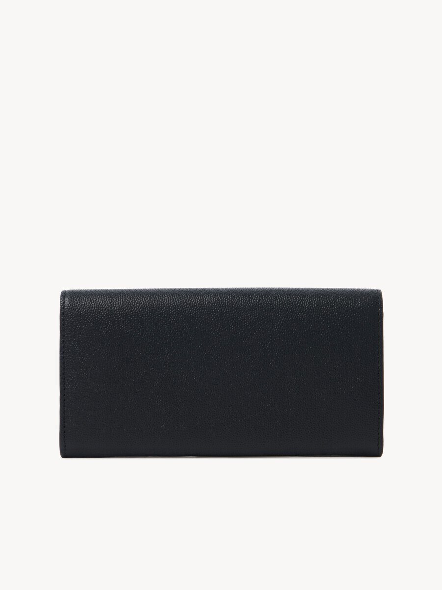 Cartera larga con solapa Chlo&eacute; Charms de cuero granulado - 4