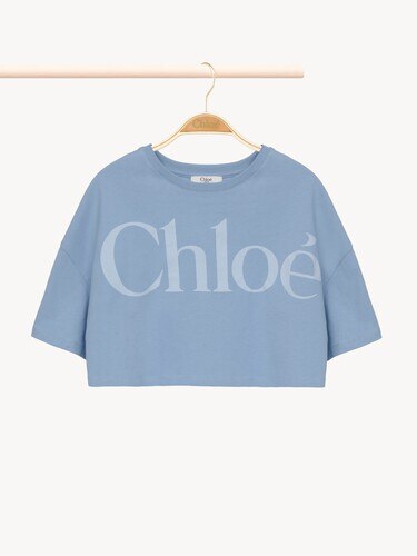 Camiseta cropped con logotipo infantil - 2
