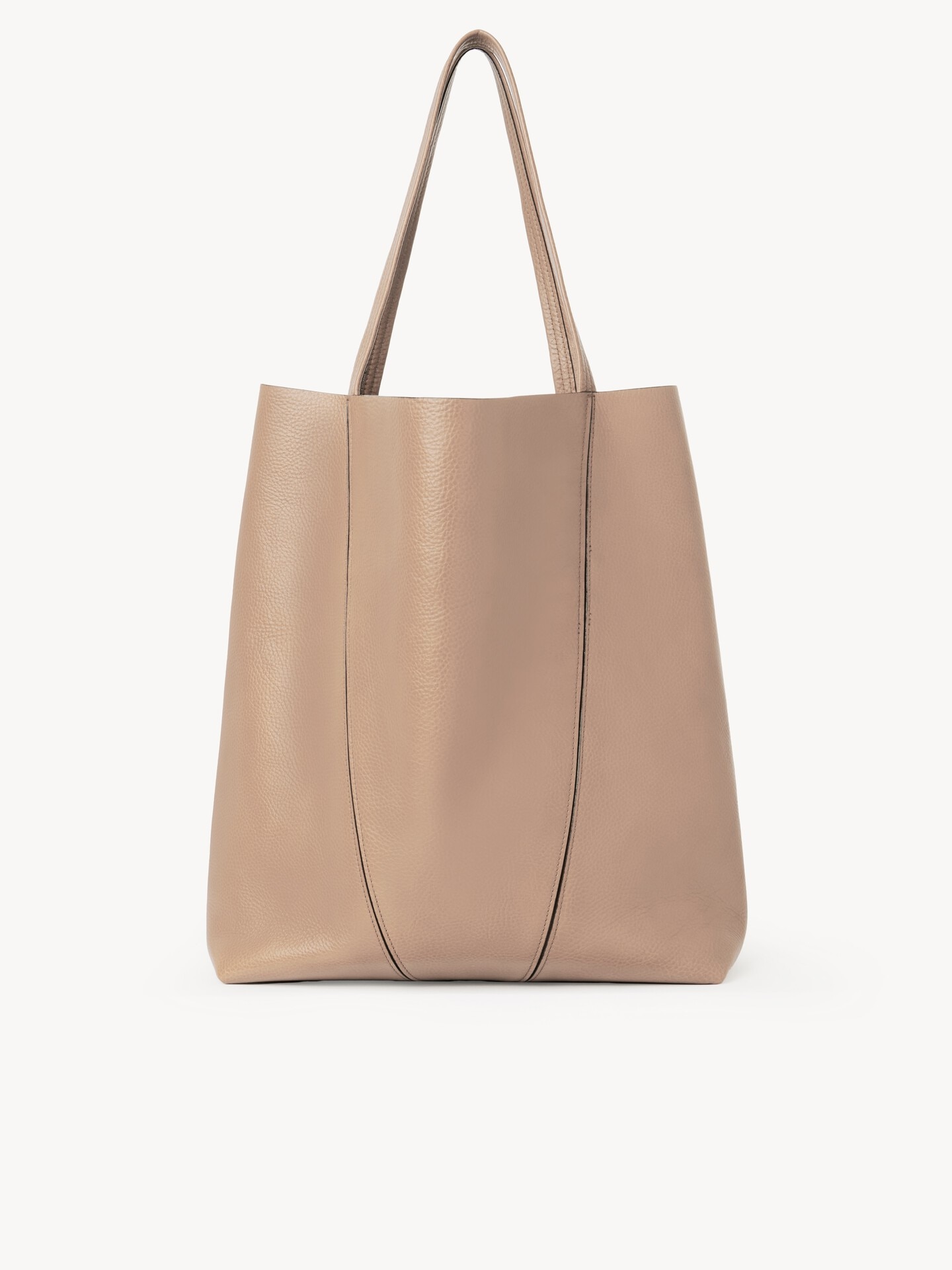 Large Chlo&eacute; Spin tote bag in grained leather - 4.0